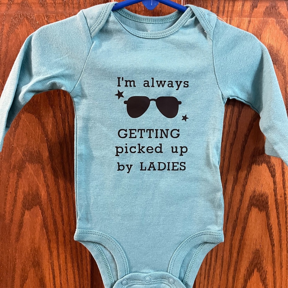 Carters Blue Onesie with Sunglasses